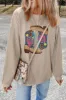 Full Size Sequin Boots Round Neck Long Sleeve Sweatshirt sold by Charming Charlie