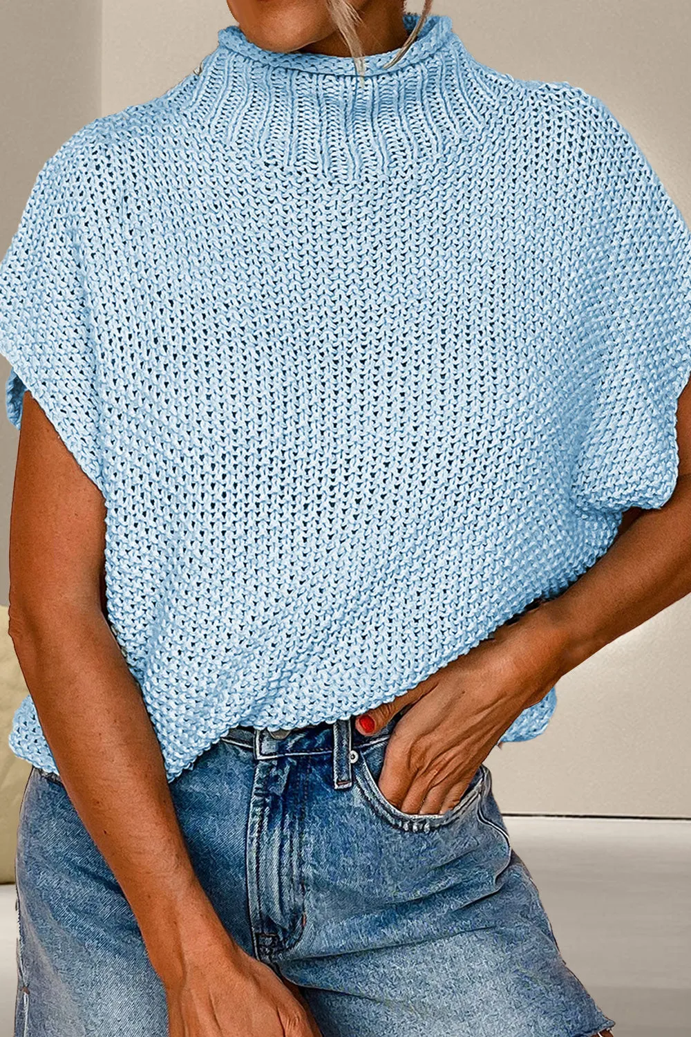 Turtleneck Cap Sleeve Sweater sold by Charming Charlie