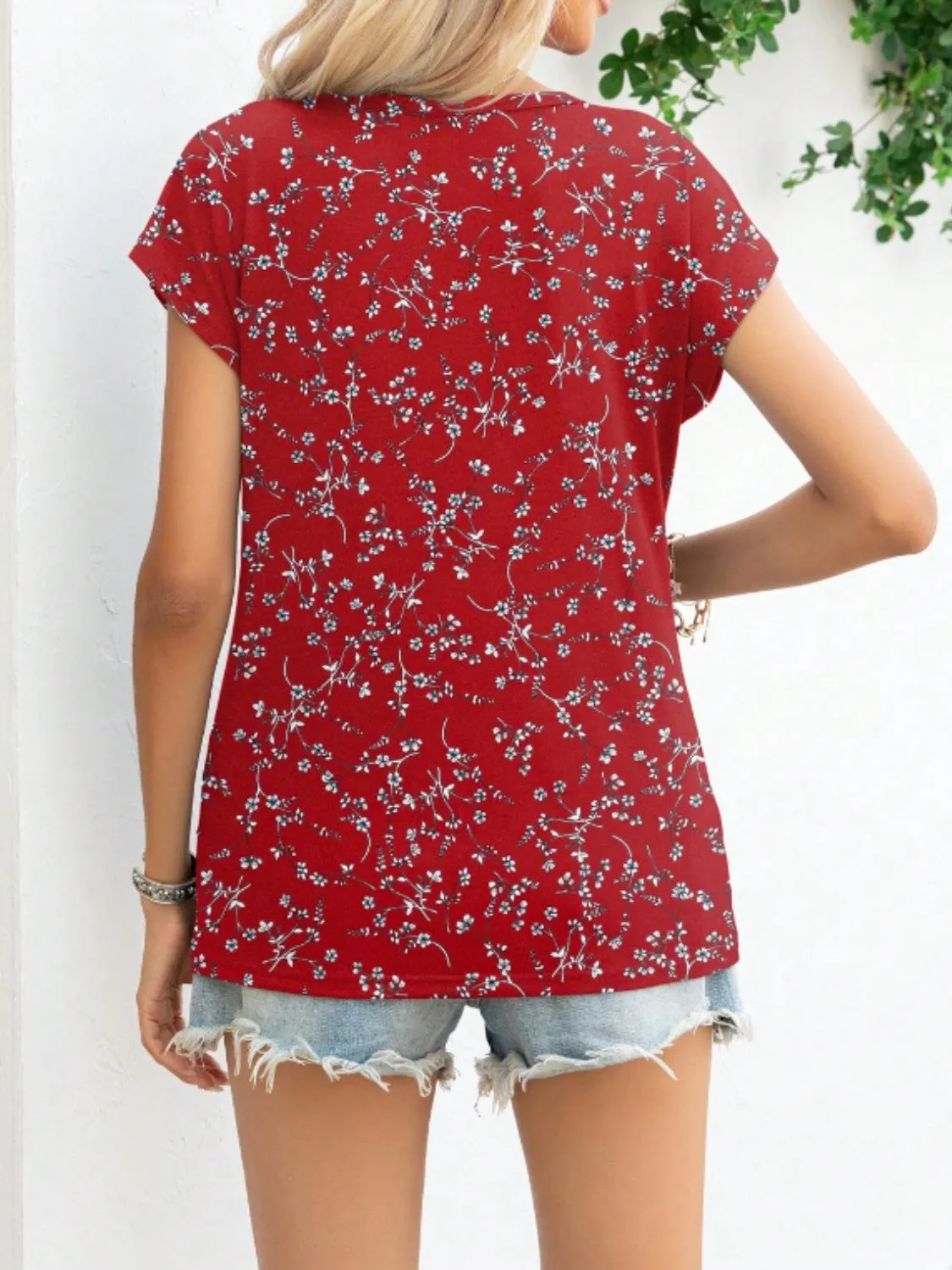 Printed Round Neck Short Sleeve T-Shirt sold by Charming Charlie product image thumbnail 2