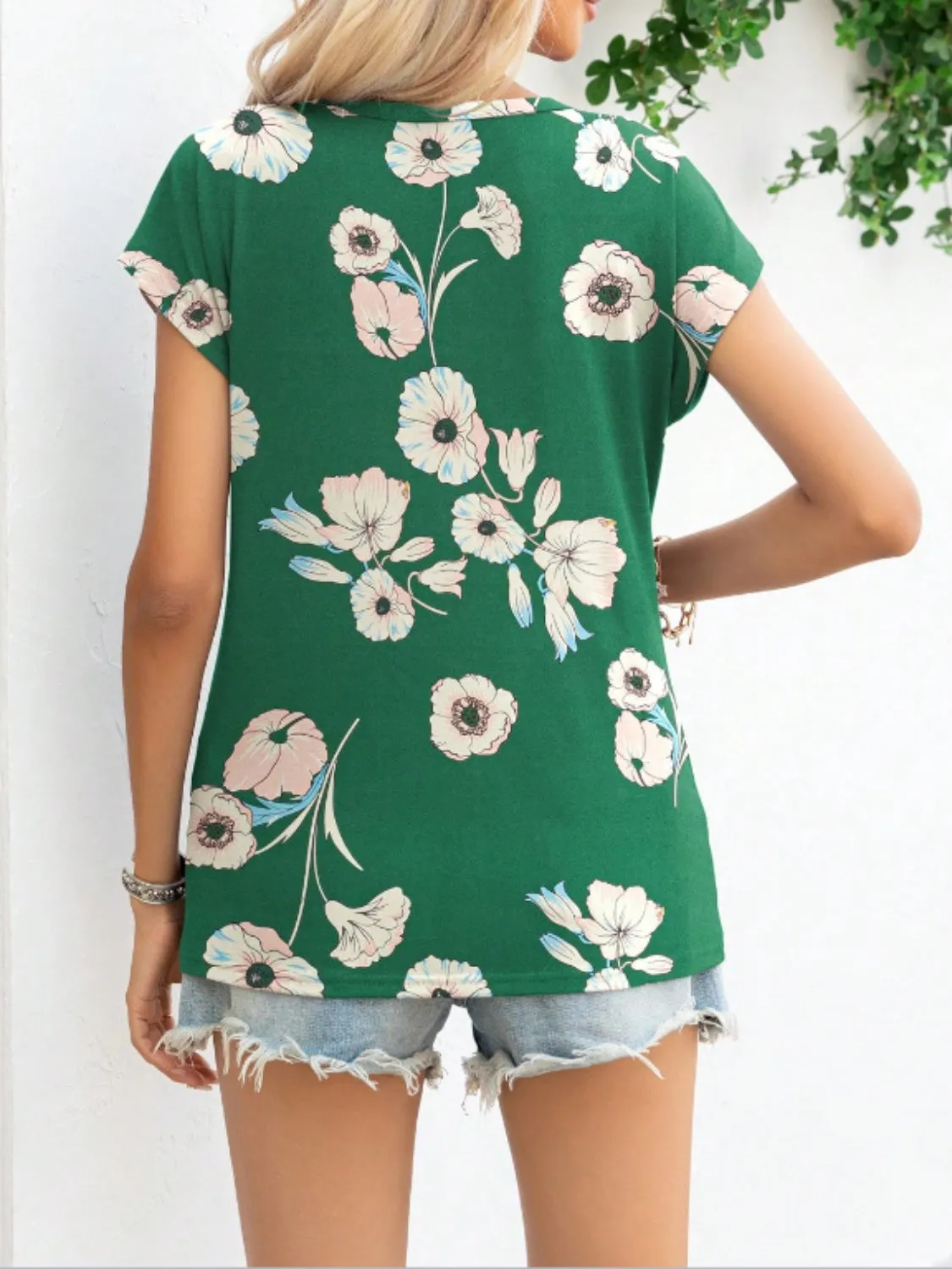 Printed Round Neck Short Sleeve T-Shirt sold by Charming Charlie product image thumbnail 5