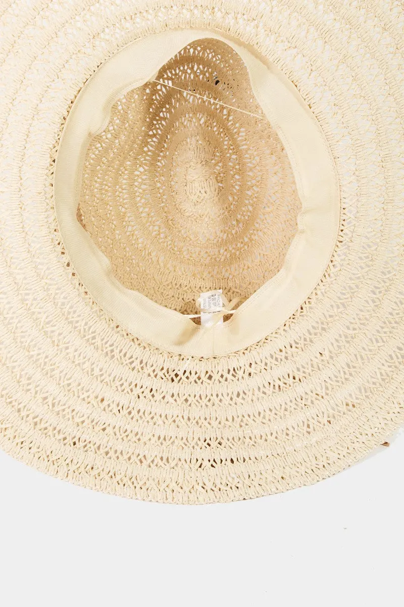 Fame Contrast Straw Braided Sun Hat sold by Charming Charlie product image thumbnail 3