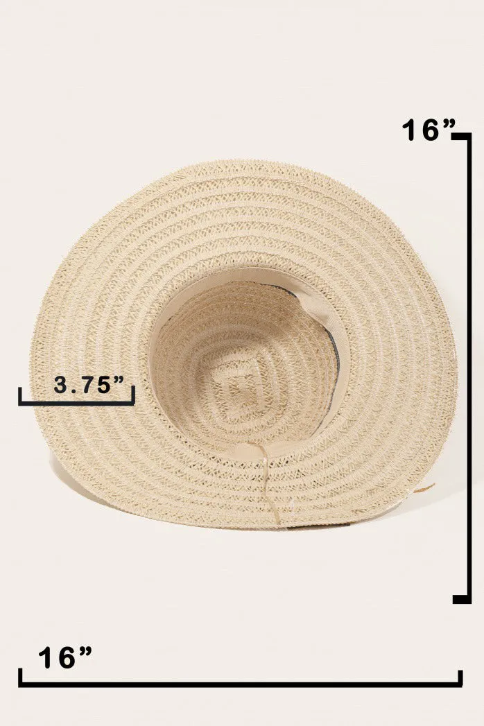 Fame Contrast Straw Braided Sun Hat sold by Charming Charlie product image thumbnail 4