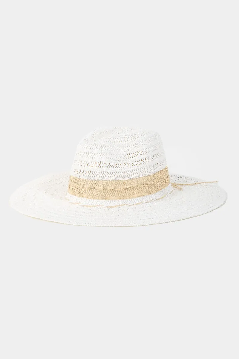Fame Contrast Straw Braided Sun Hat sold by Charming Charlie product image thumbnail 5
