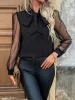 Tie Neck Long Sleeve Blouse sold by Charming Charlie