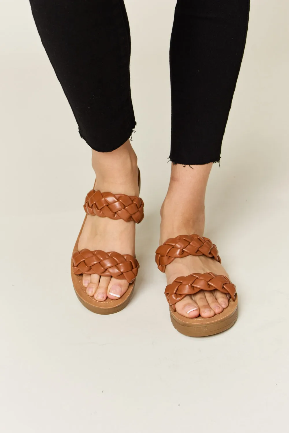 WILD DIVA Woven Dual Band Platform Sandals sold by Charming Charlie product image thumbnail 2