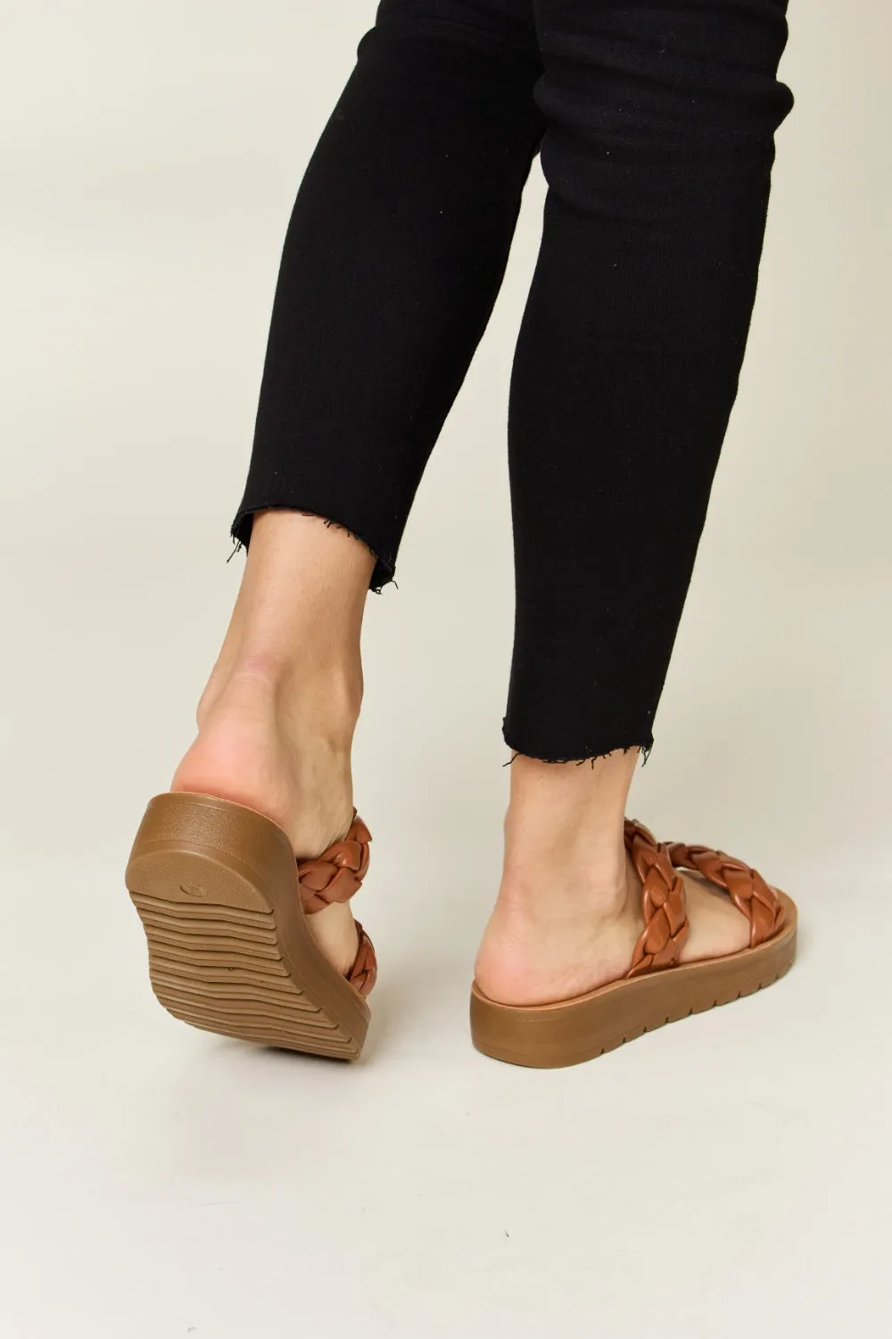 WILD DIVA Woven Dual Band Platform Sandals sold by Charming Charlie product image thumbnail 3