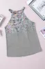 Printed Round Neck Sleeveless Top sold by Charming Charlie