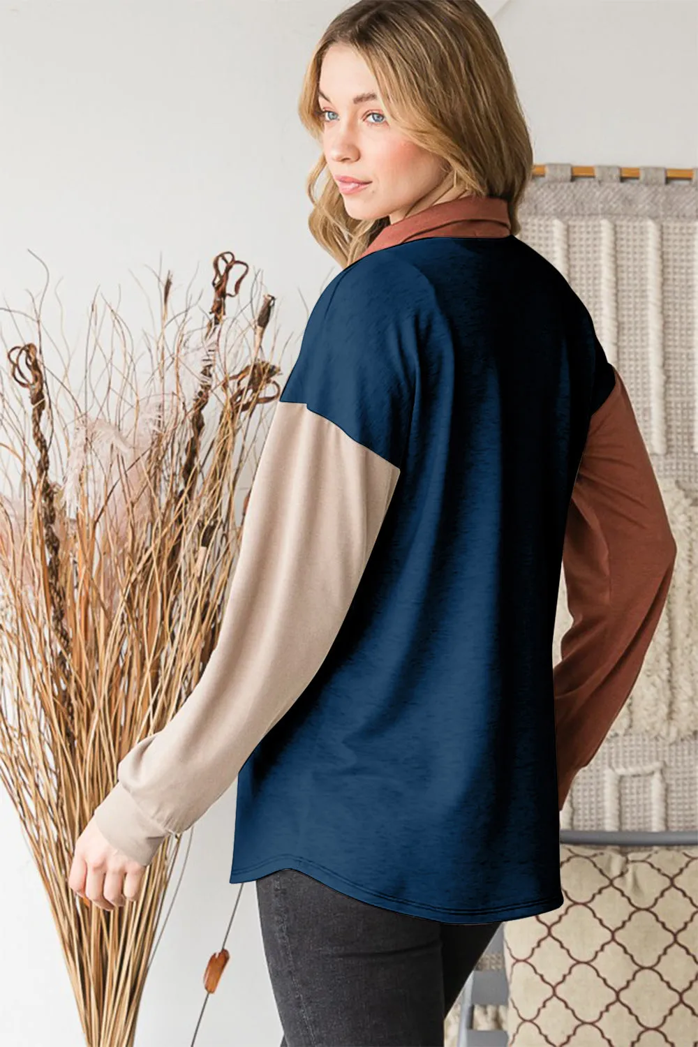 Heimish Full Size Color Block Button Down Shirt sold by Charming Charlie product image thumbnail 2