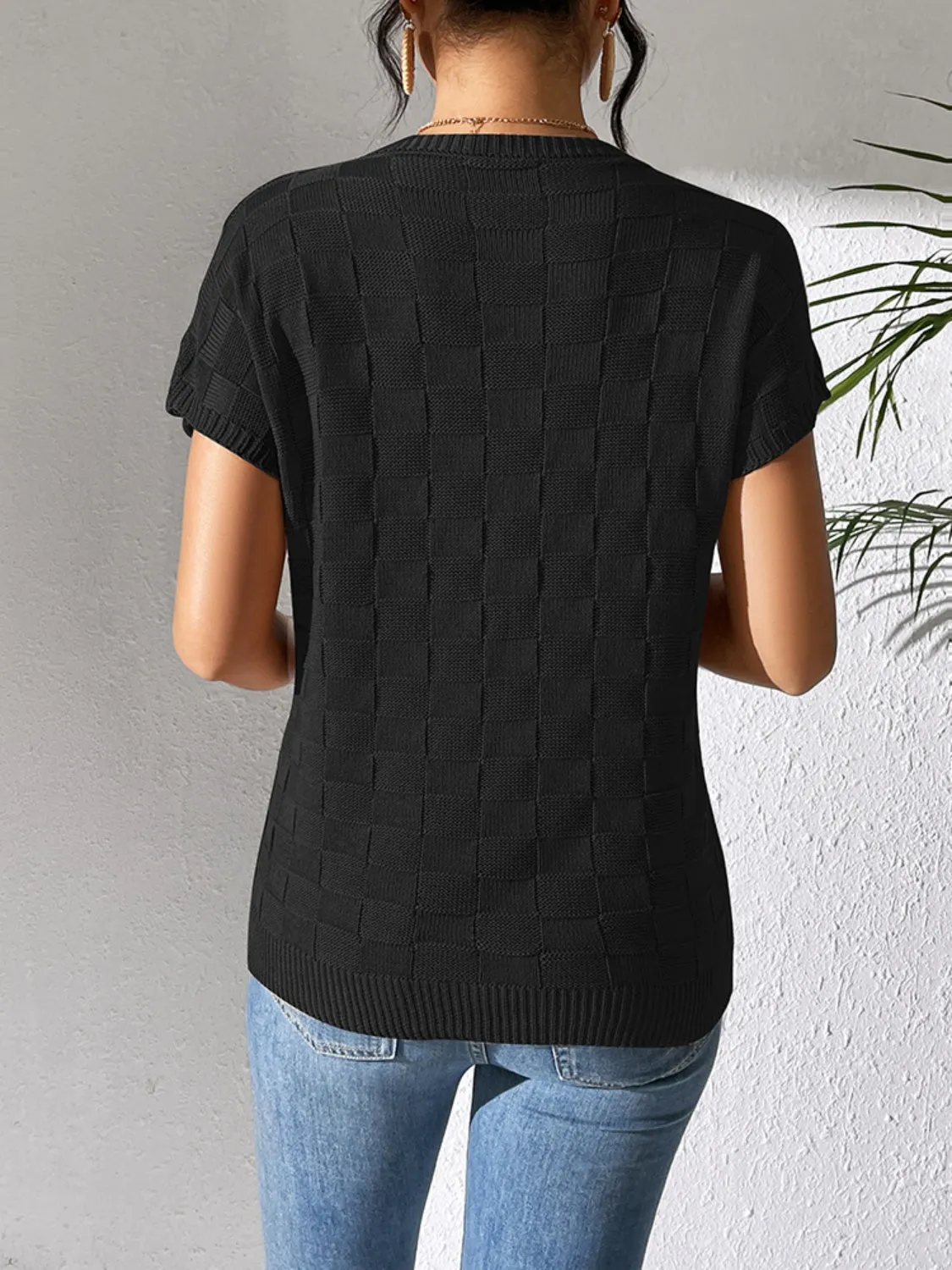 Round Neck Short Sleeve Knit Top sold by Charming Charlie product image thumbnail 5