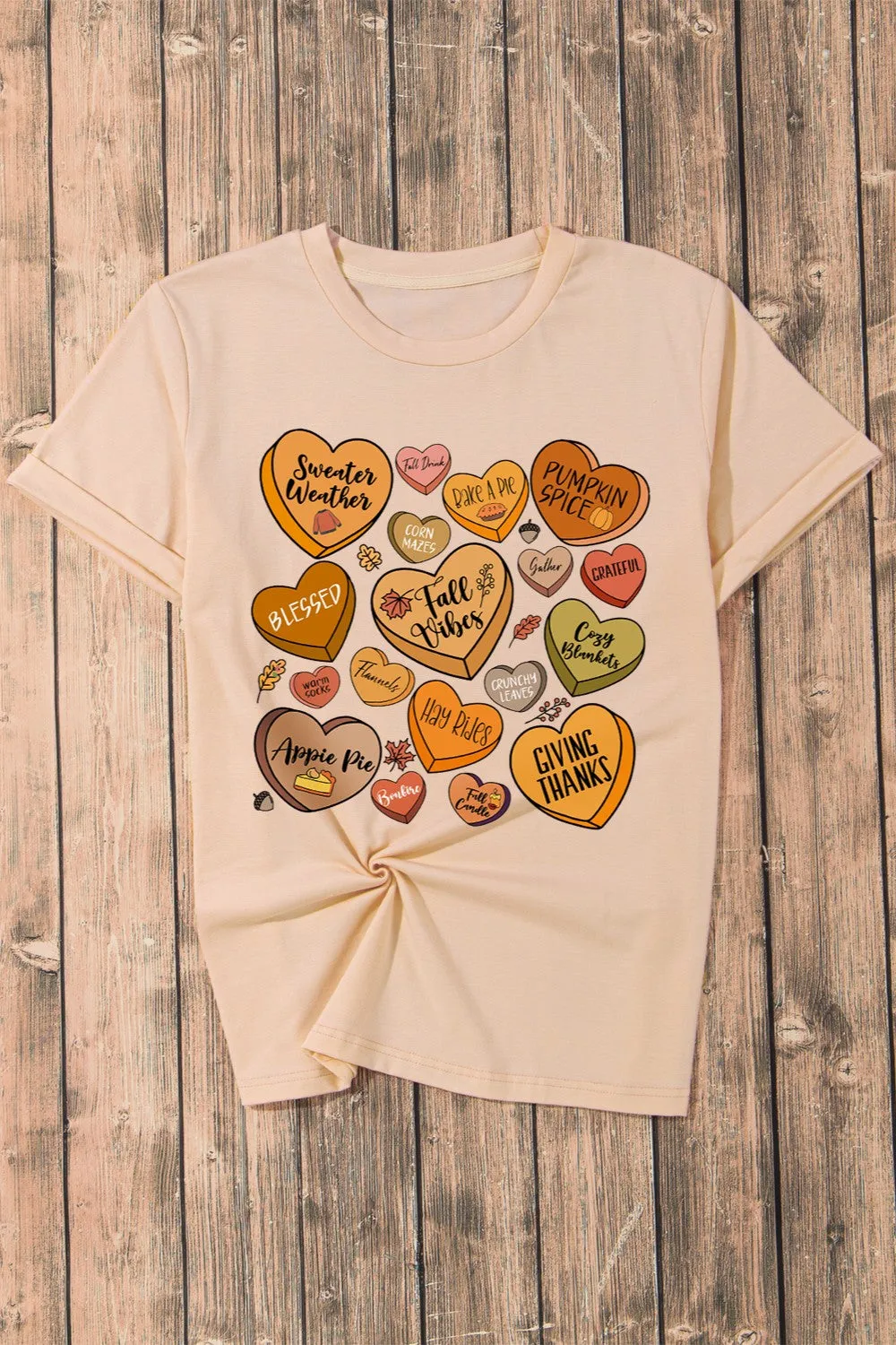 Heart Graphic Round Neck Short Sleeve T-Shirt sold by Charming Charlie product image thumbnail 4