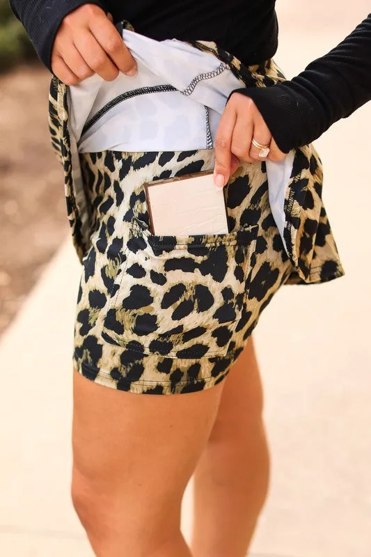 The Kylie Leopard Skort sold by Charming Charlie product image thumbnail 3