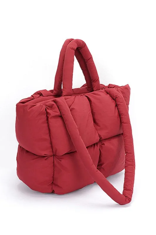 Quilted Puffer Convertible Tote Bag sold by Charming Charlie