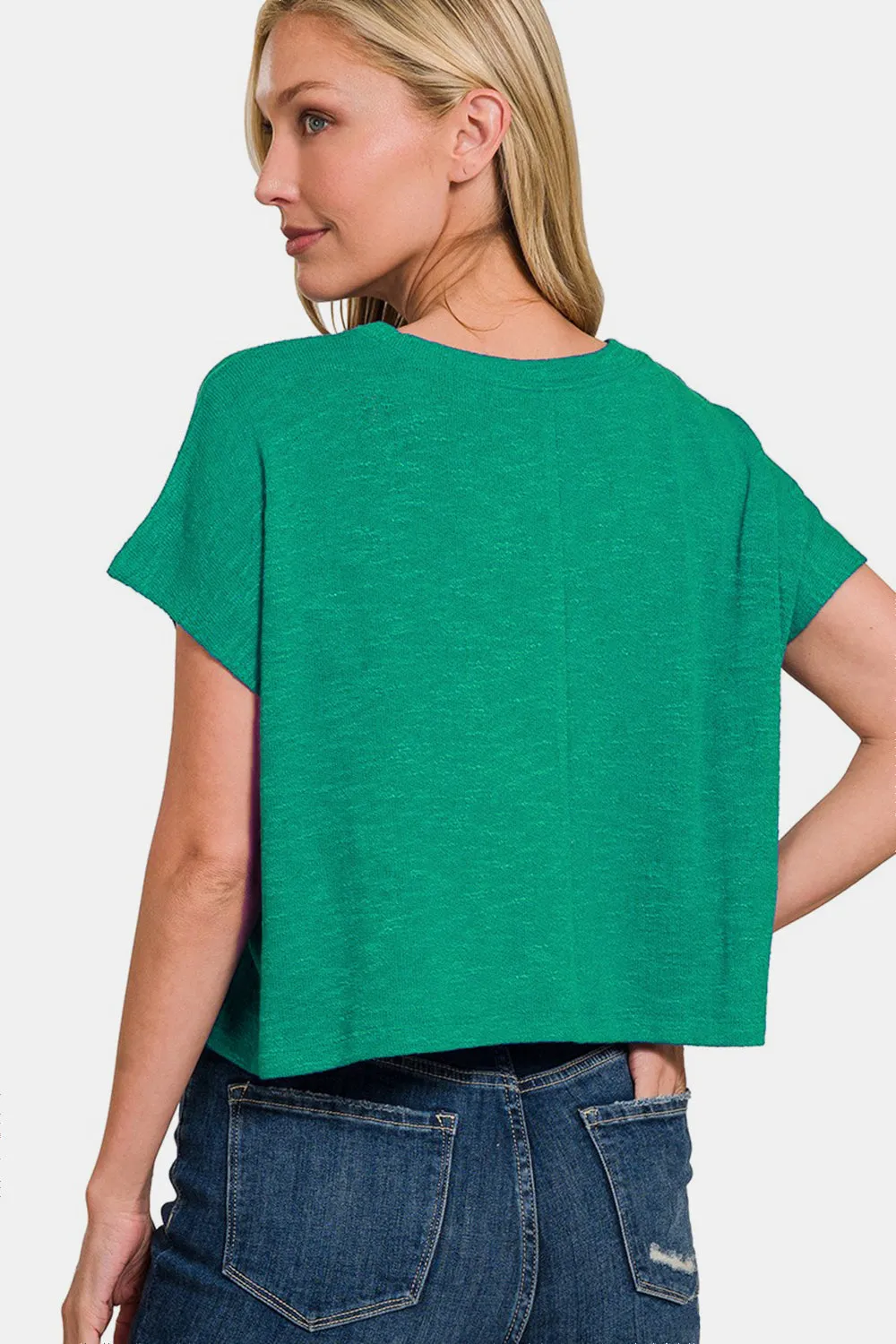 Zenana Round Neck Short Sleeve T-Shirt sold by Charming Charlie product image thumbnail 2