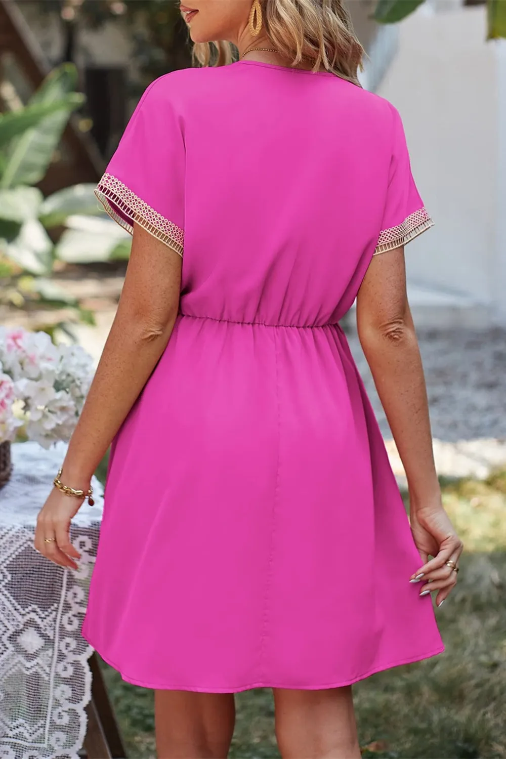 Tassel V-Neck Short Sleeve Dress sold by Charming Charlie product image thumbnail 2