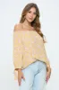 RENEE C Floral Off-Shoulder Long Sleeve Blouse sold by Charming Charlie