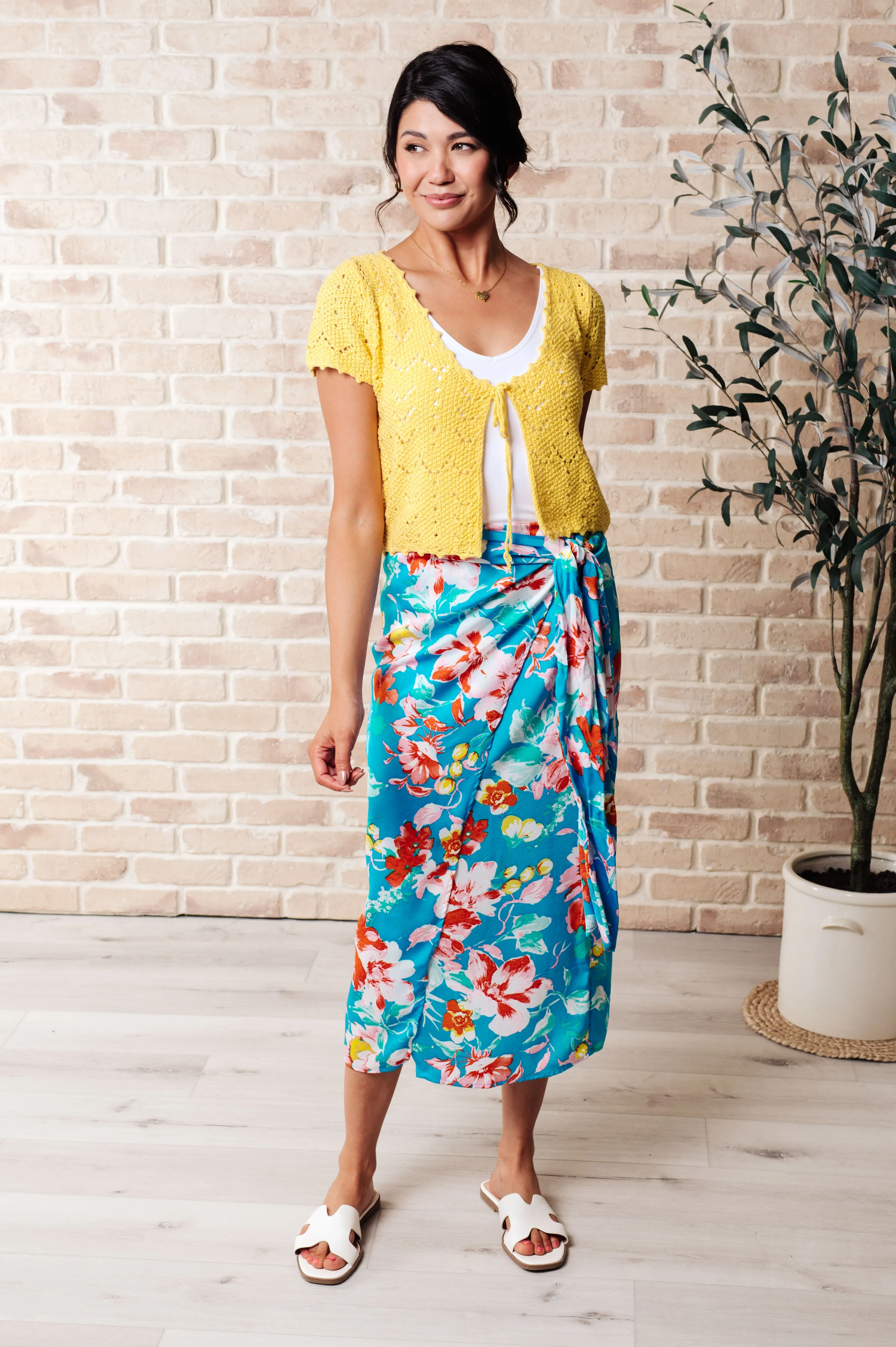 Nighttime Coffee Cardigan in Pineapple sold by Charming Charlie product image thumbnail 2