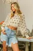 BiBi Dolman Sleeve Flower Crochet Lace Cover Up sold by Charming Charlie