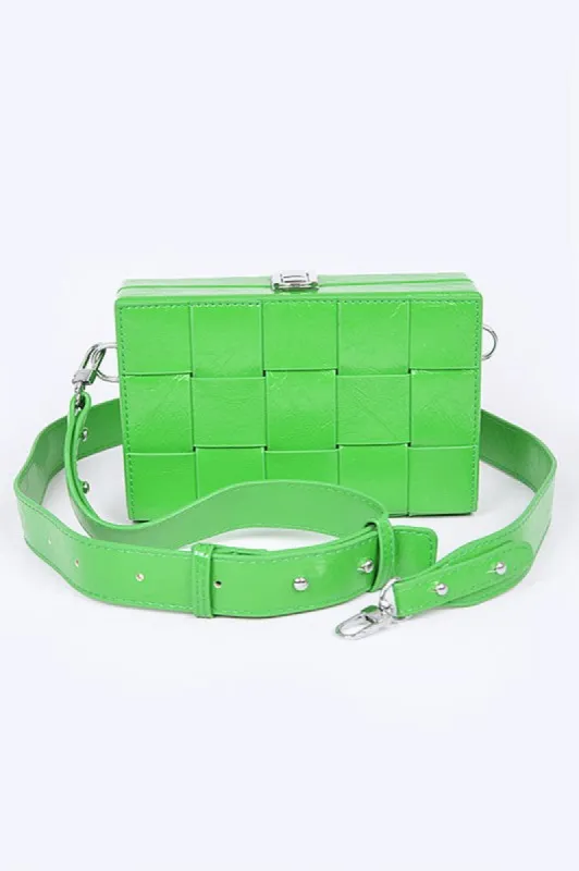 Weaved Textured Box Crossbody Bag sold by Charming Charlie