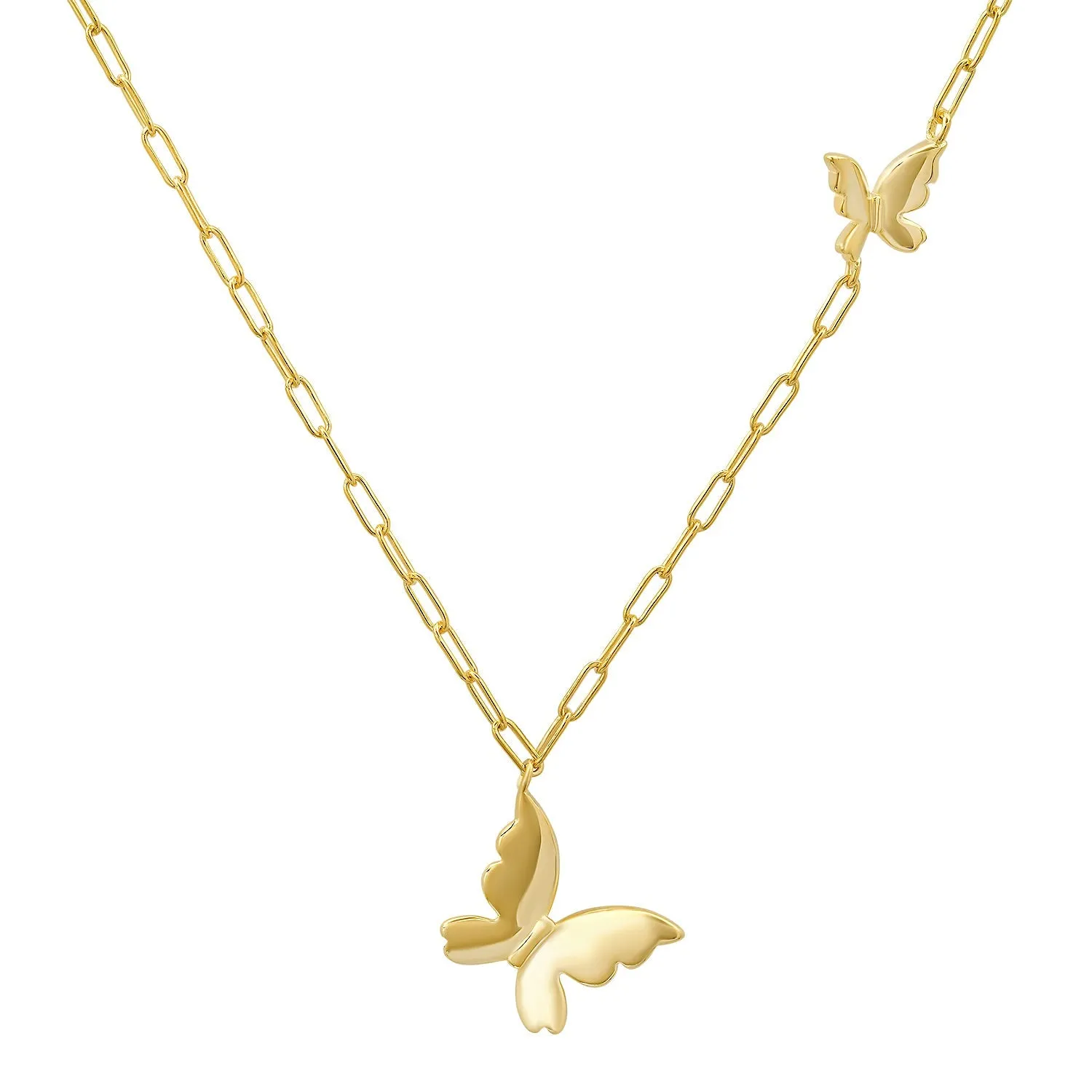 Sterling Silver Petite Paper Clip Floating Butterfly Necklace sold by Charming Charlie product image thumbnail 2