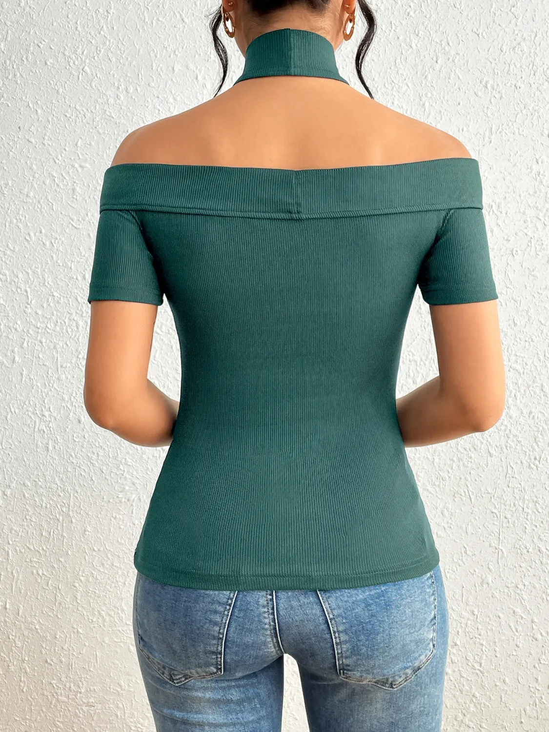 Halter Neck Short Sleeve T-Shirt sold by Charming Charlie product image thumbnail 2