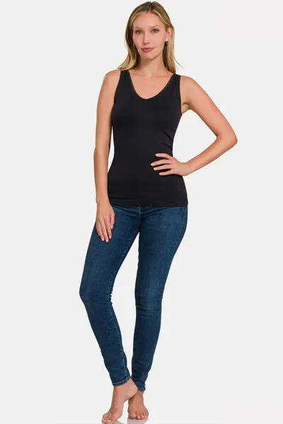 Zenana Round Neck Wide Strap Tank sold by Charming Charlie product image thumbnail 3