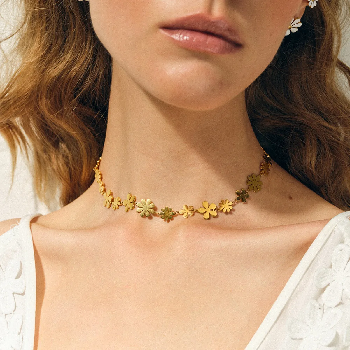 18K Gold-Plated Flower Necklace sold by Charming Charlie