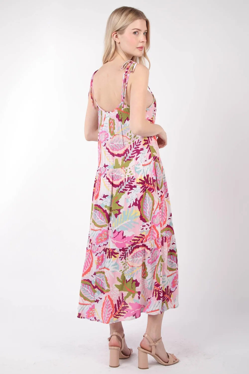VERY J Tropical Printed Cami Midi Dress sold by Charming Charlie product image thumbnail 2