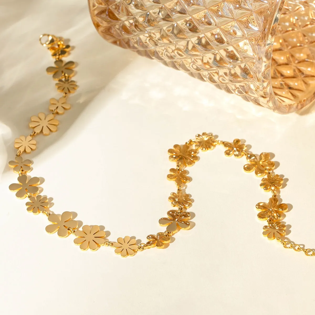 18K Gold-Plated Flower Necklace sold by Charming Charlie product image thumbnail 2