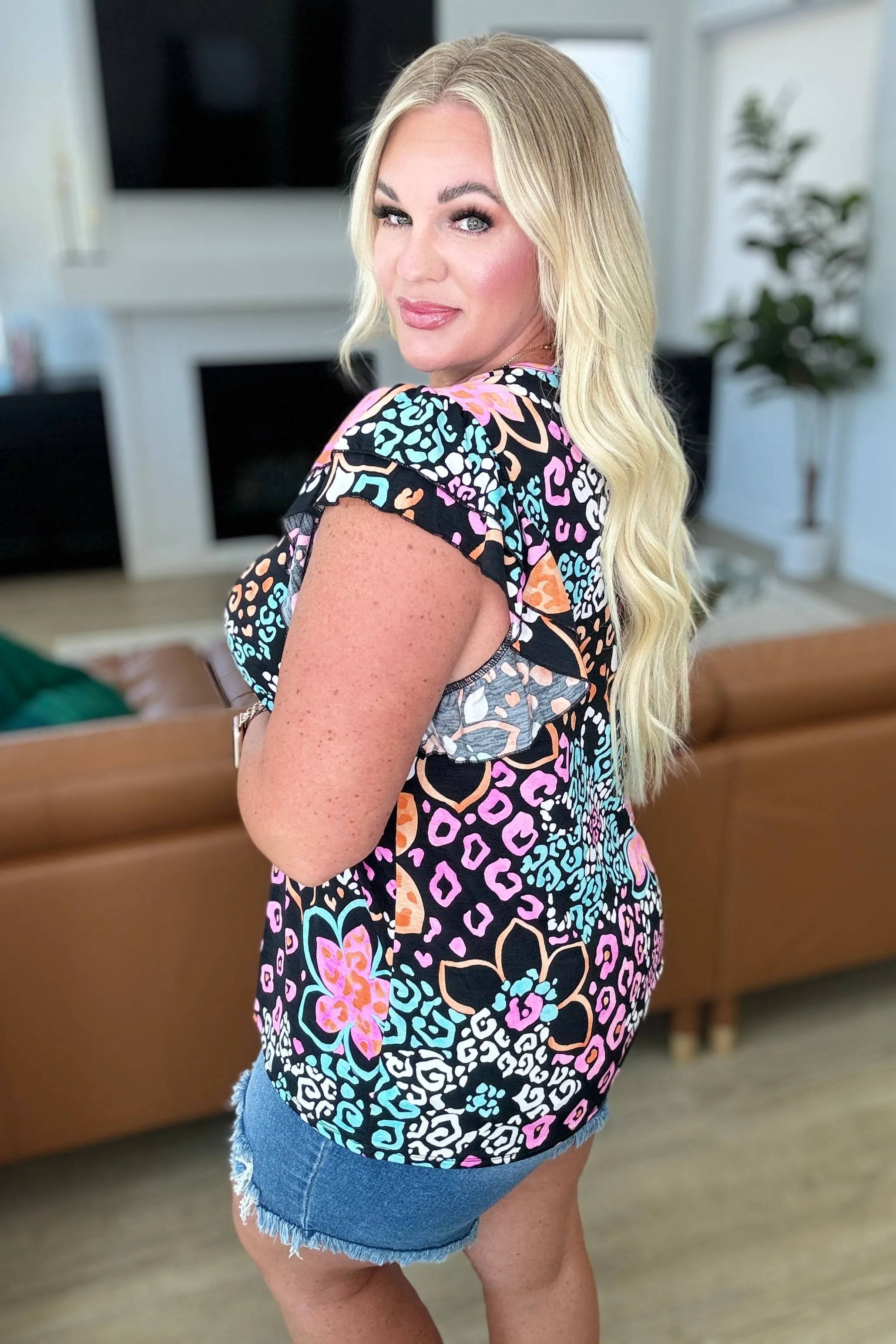 Snap Your Fingers Flutter Sleeve Top sold by Charming Charlie product image thumbnail 4
