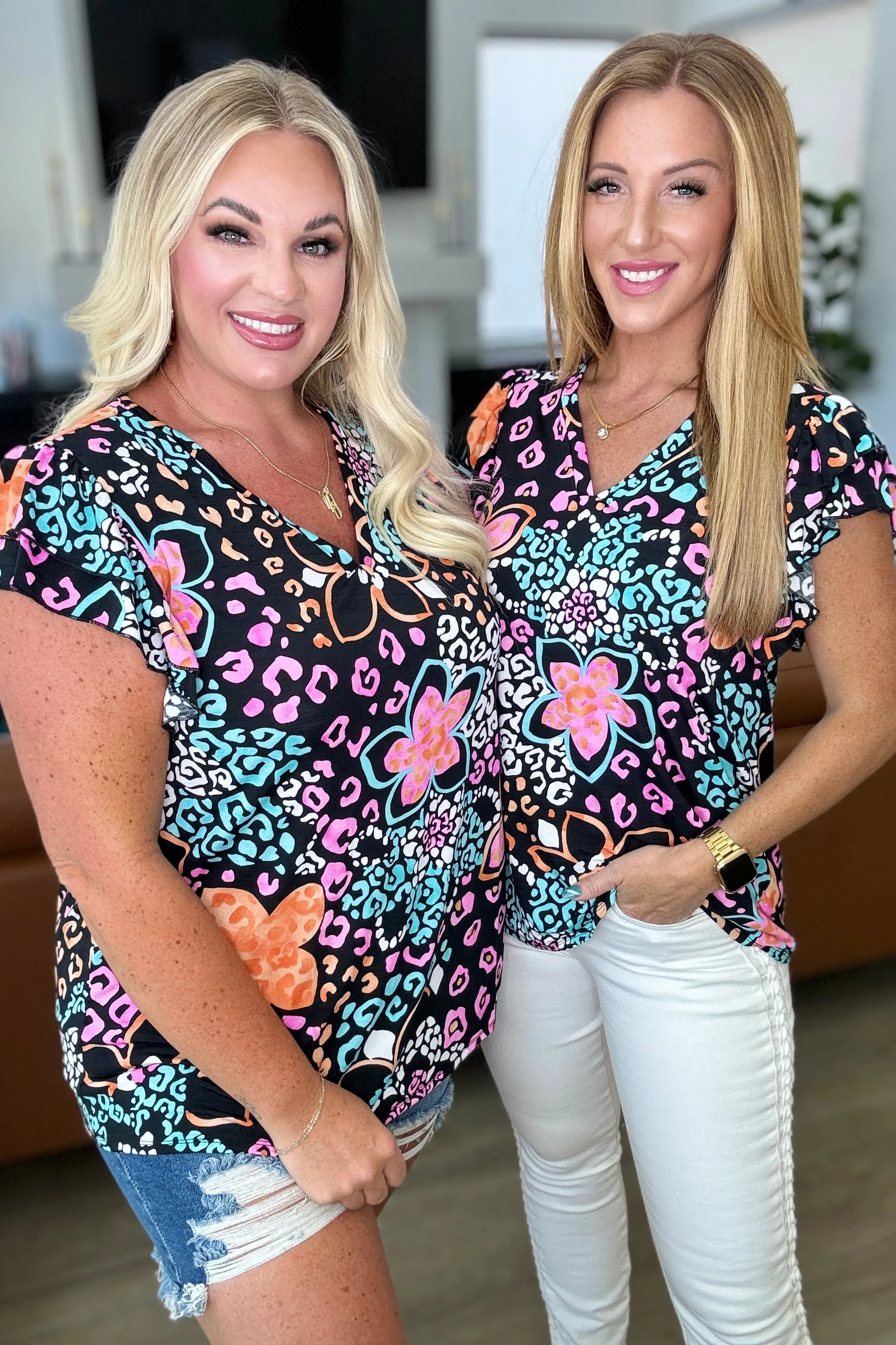 Snap Your Fingers Flutter Sleeve Top sold by Charming Charlie product image thumbnail 3