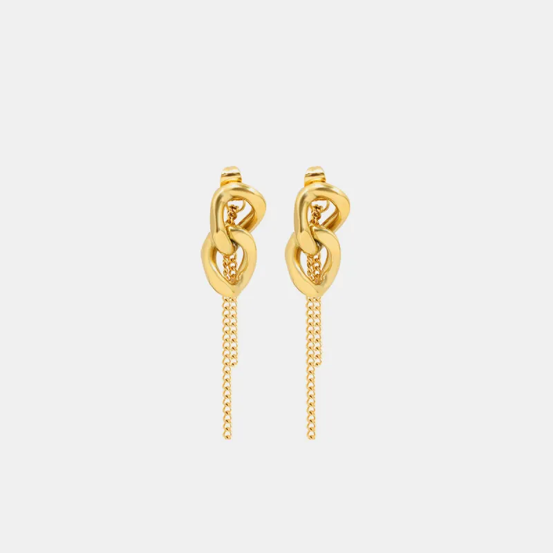 Titanium Steel Chain Shape Earrings sold by Charming Charlie