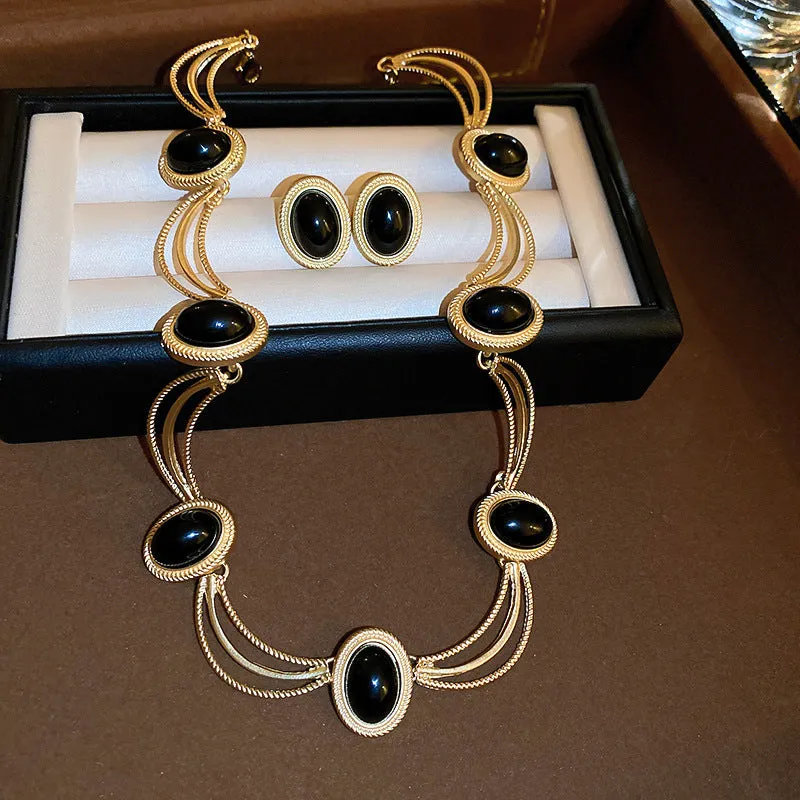 Alloy Oval Gemstone Necklace sold by Charming Charlie product image thumbnail 3