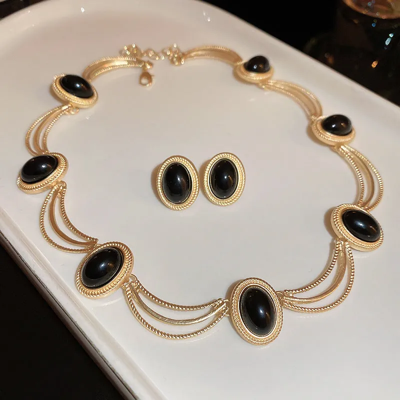 Alloy Oval Gemstone Necklace sold by Charming Charlie product image thumbnail 2