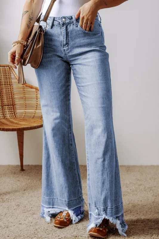 Raw Hem Bootcut Jeans with Pockets made by Charming Charlie