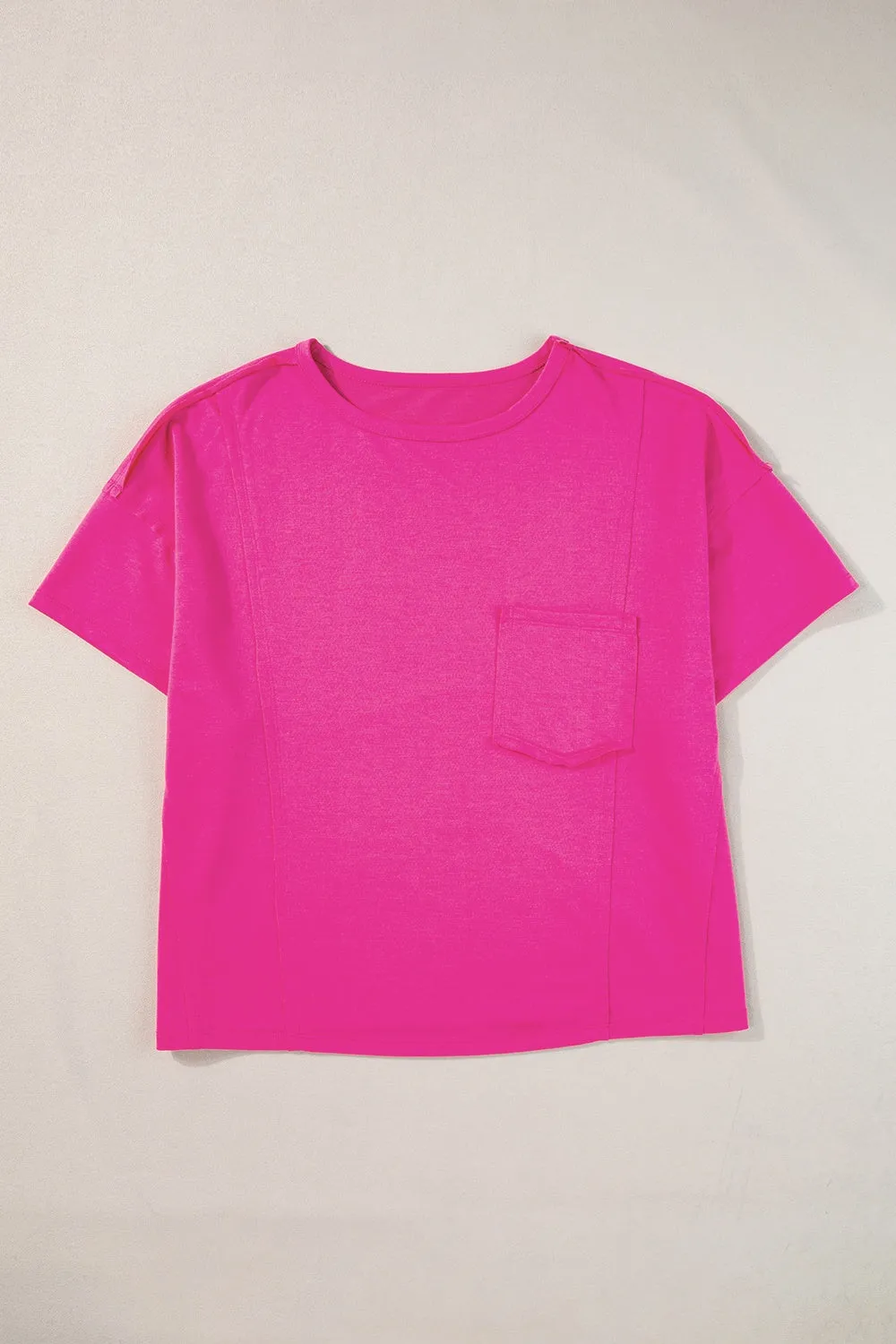 Pocketed Round Neck Short Sleeve T-Shirt sold by Charming Charlie product image thumbnail 2