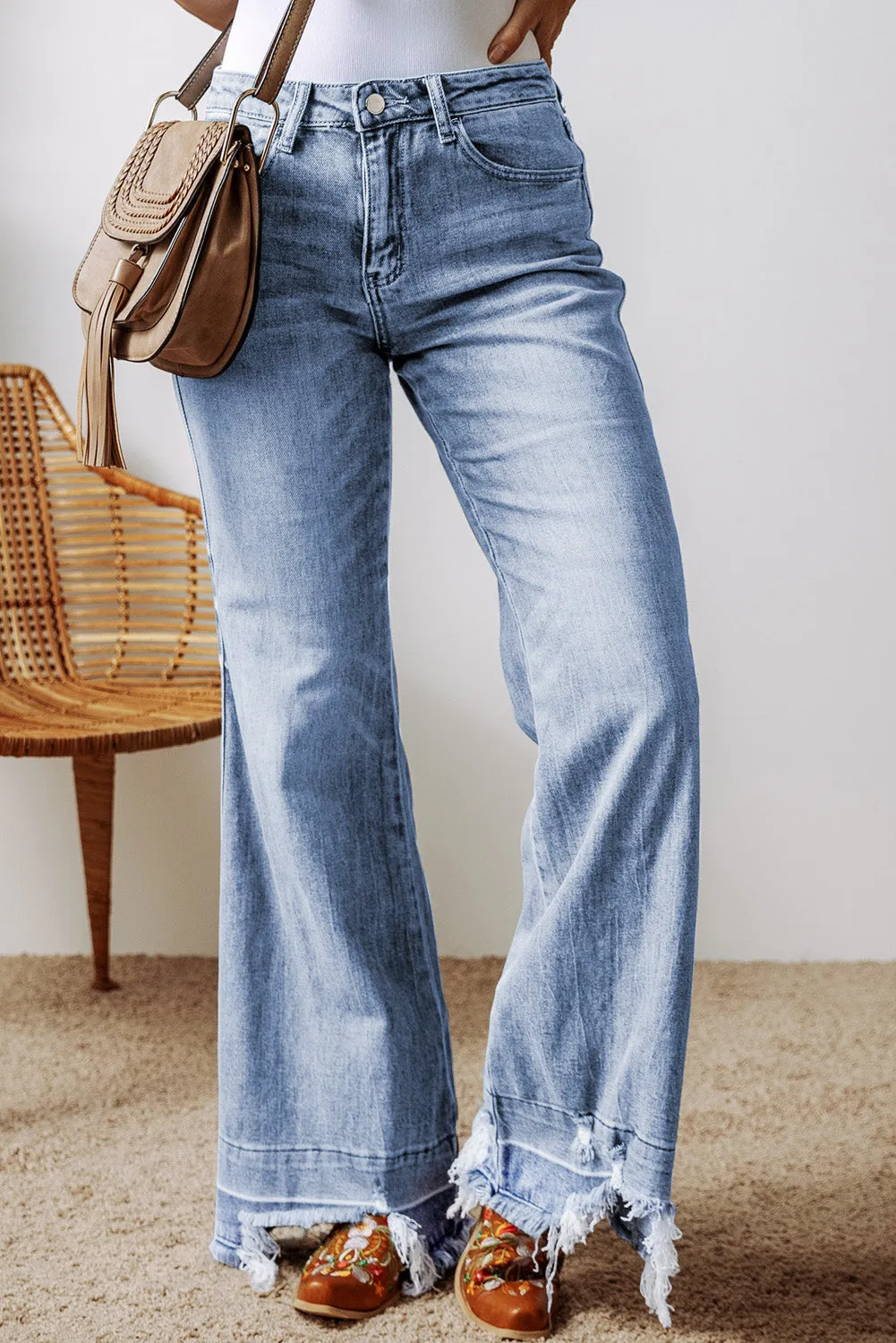 Raw Hem Bootcut Jeans with Pockets sold by Charming Charlie product image thumbnail 2