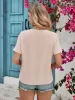 Tied V-Neck Short Sleeve Blouse sold by Charming Charlie