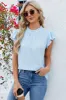 Ruffled Round Neck Cap Sleeve Blouse sold by Charming Charlie
