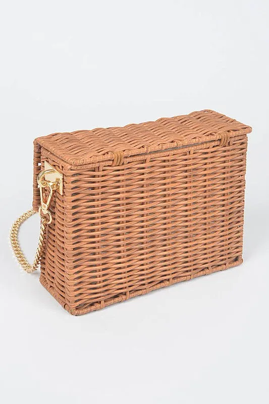 Basket Weaved Box Swing Bag sold by Charming Charlie product image thumbnail 4