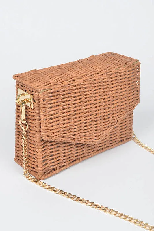 Basket Weaved Box Swing Bag sold by Charming Charlie product image thumbnail 3