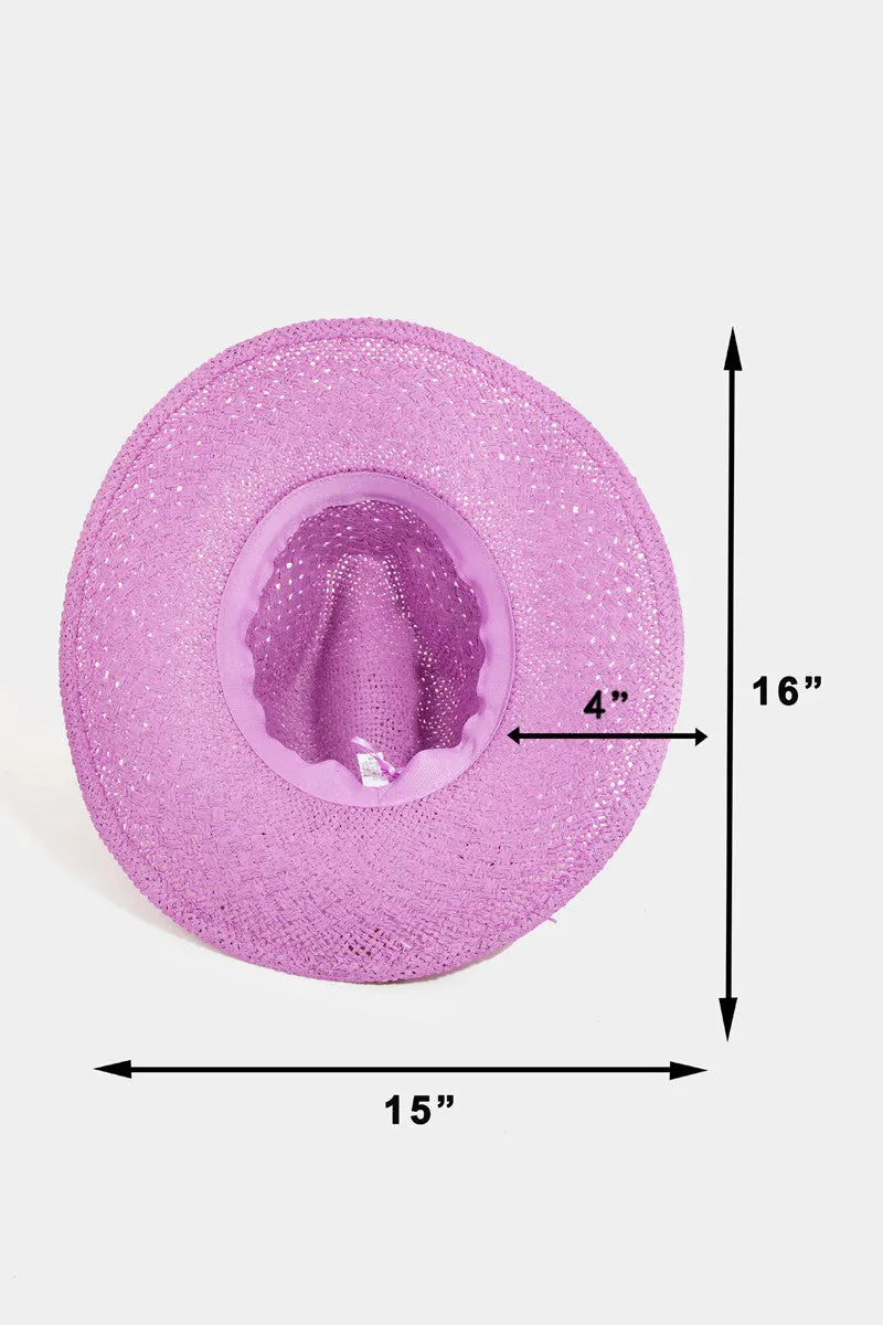 Fame Straw Braided Sun Hat sold by Charming Charlie product image thumbnail 3