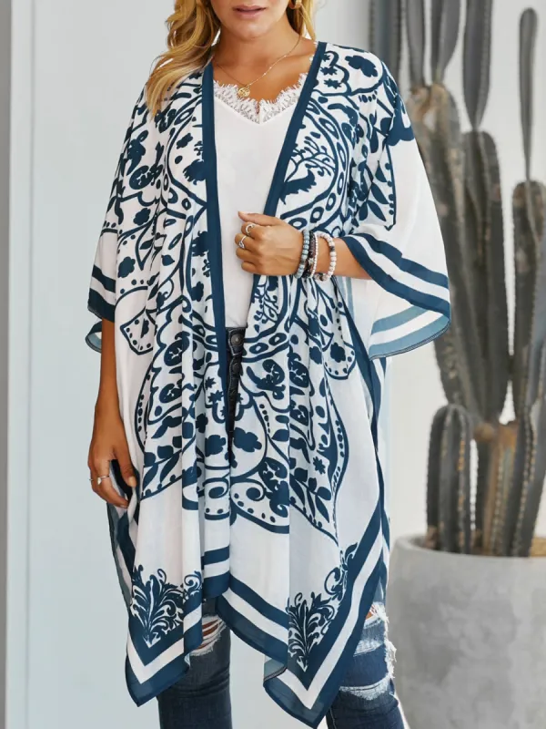 Printed Open Front Cover-Up sold by Charming Charlie