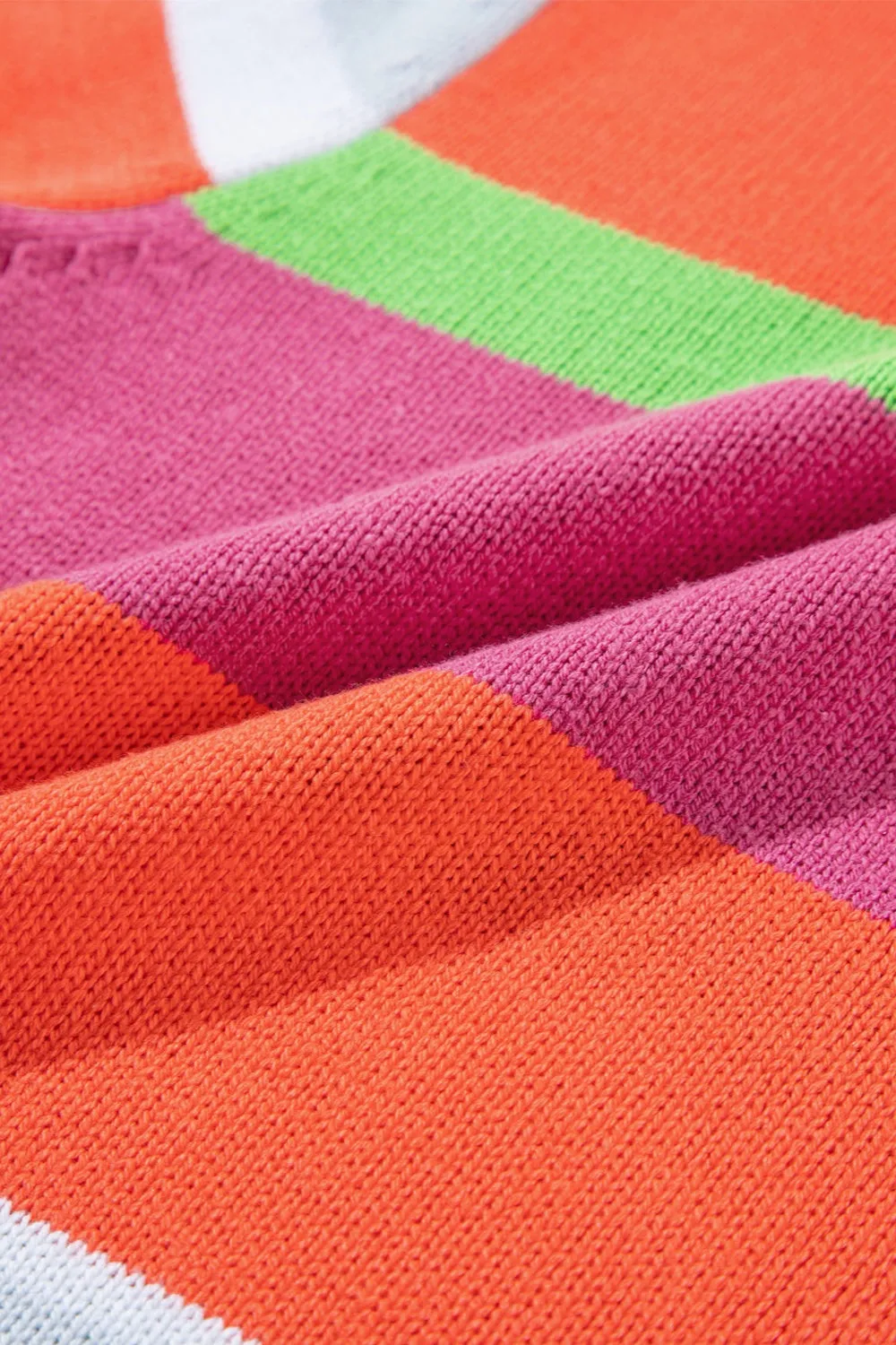 Color Block Round Neck Half Sleeve Knit Top sold by Charming Charlie product image thumbnail 4