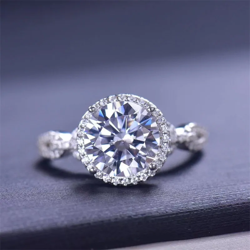 3 Carat 925 Sterling Silver Moissanite Ring sold by Charming Charlie