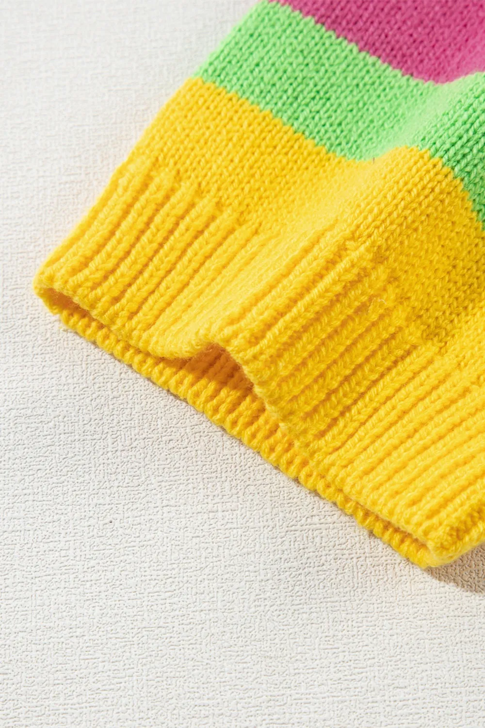 Color Block Round Neck Half Sleeve Knit Top sold by Charming Charlie product image thumbnail 5