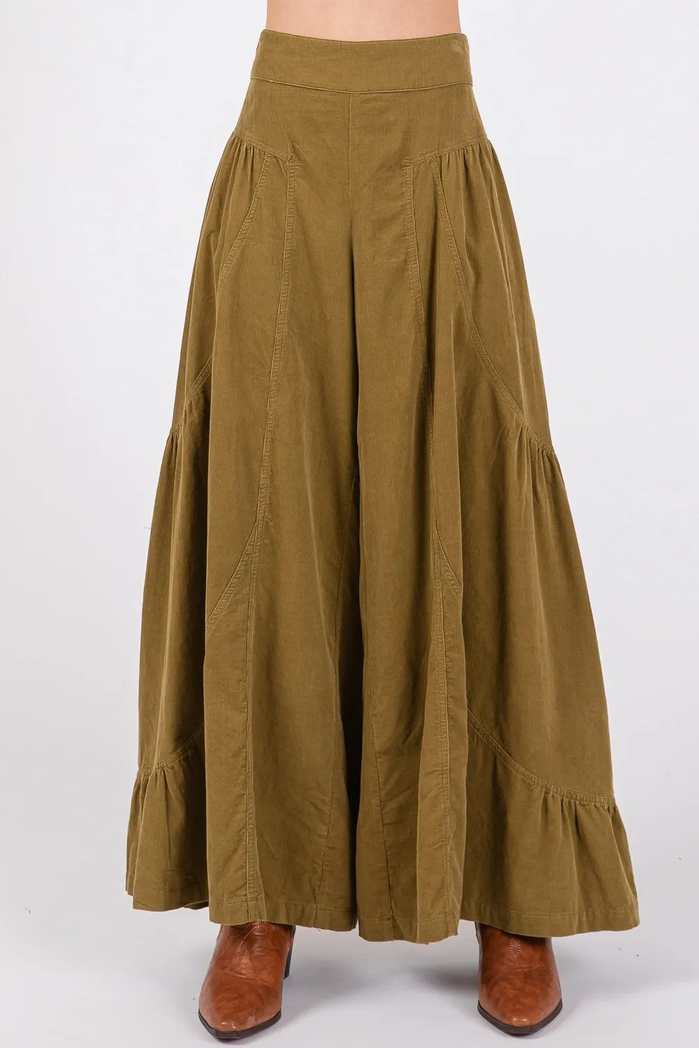 SAGE + FIG High Rise Corduroy Wide Leg Pants sold by Charming Charlie product image thumbnail 5