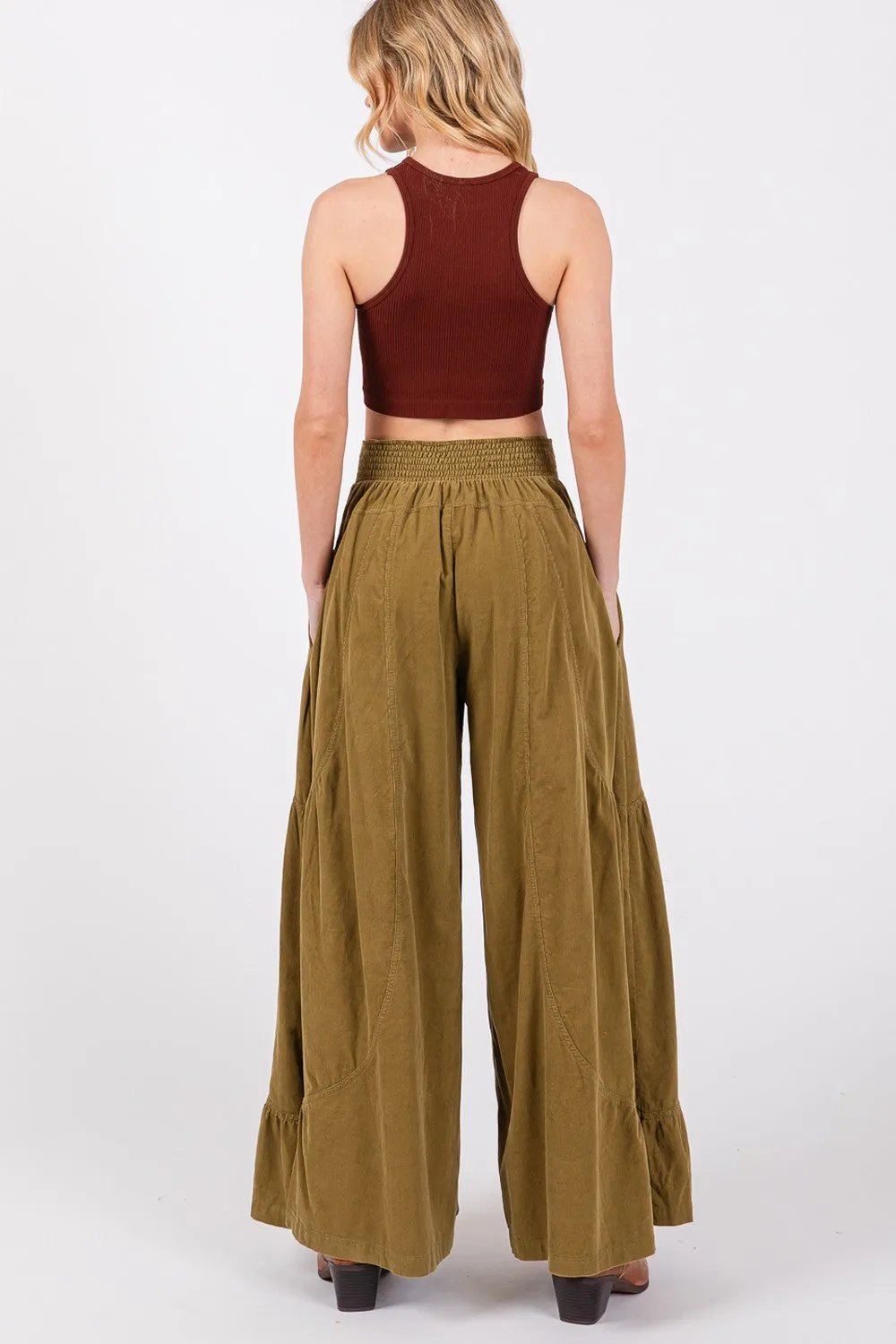 SAGE + FIG High Rise Corduroy Wide Leg Pants sold by Charming Charlie product image thumbnail 2