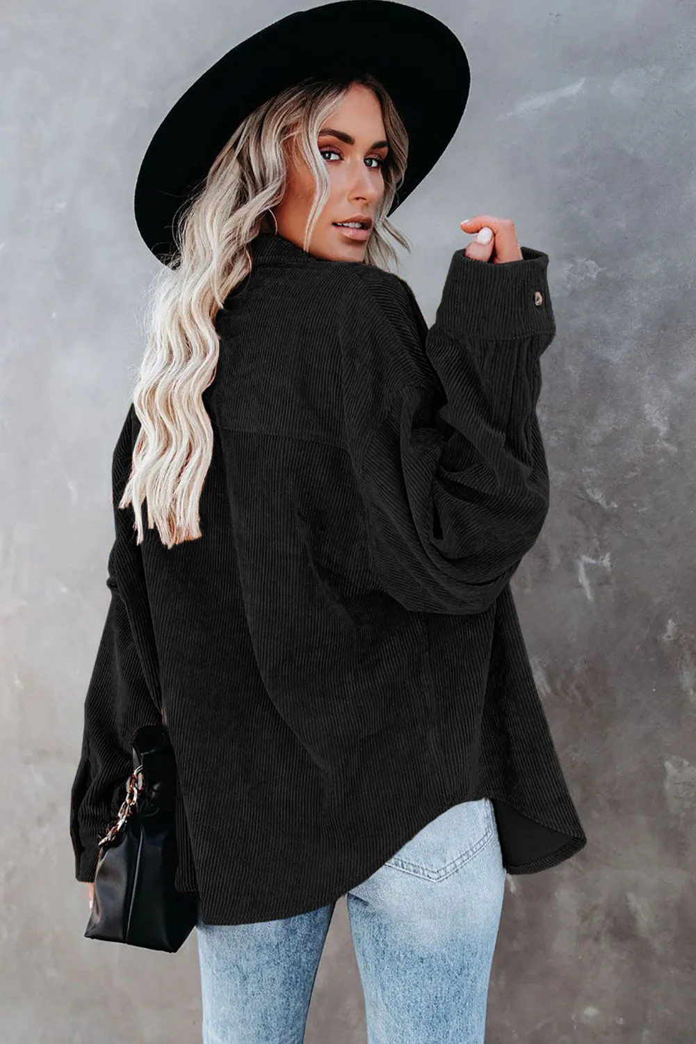 Sequin Football Button Up Long Sleeve Jacket sold by Charming Charlie product image thumbnail 3