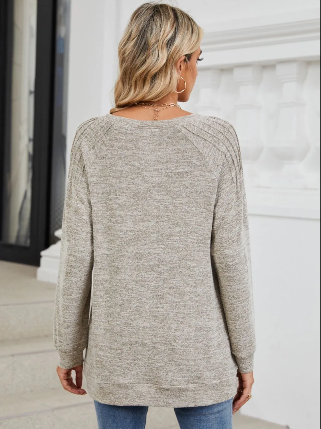 Round Neck Long Sleeve T-Shirt sold by Charming Charlie product image thumbnail 2