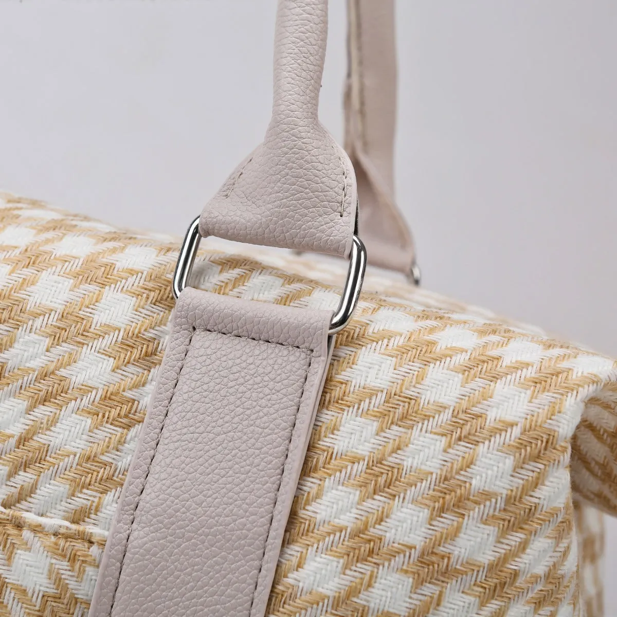 Houndstooth Canvas Travel Bag sold by Charming Charlie product image thumbnail 3